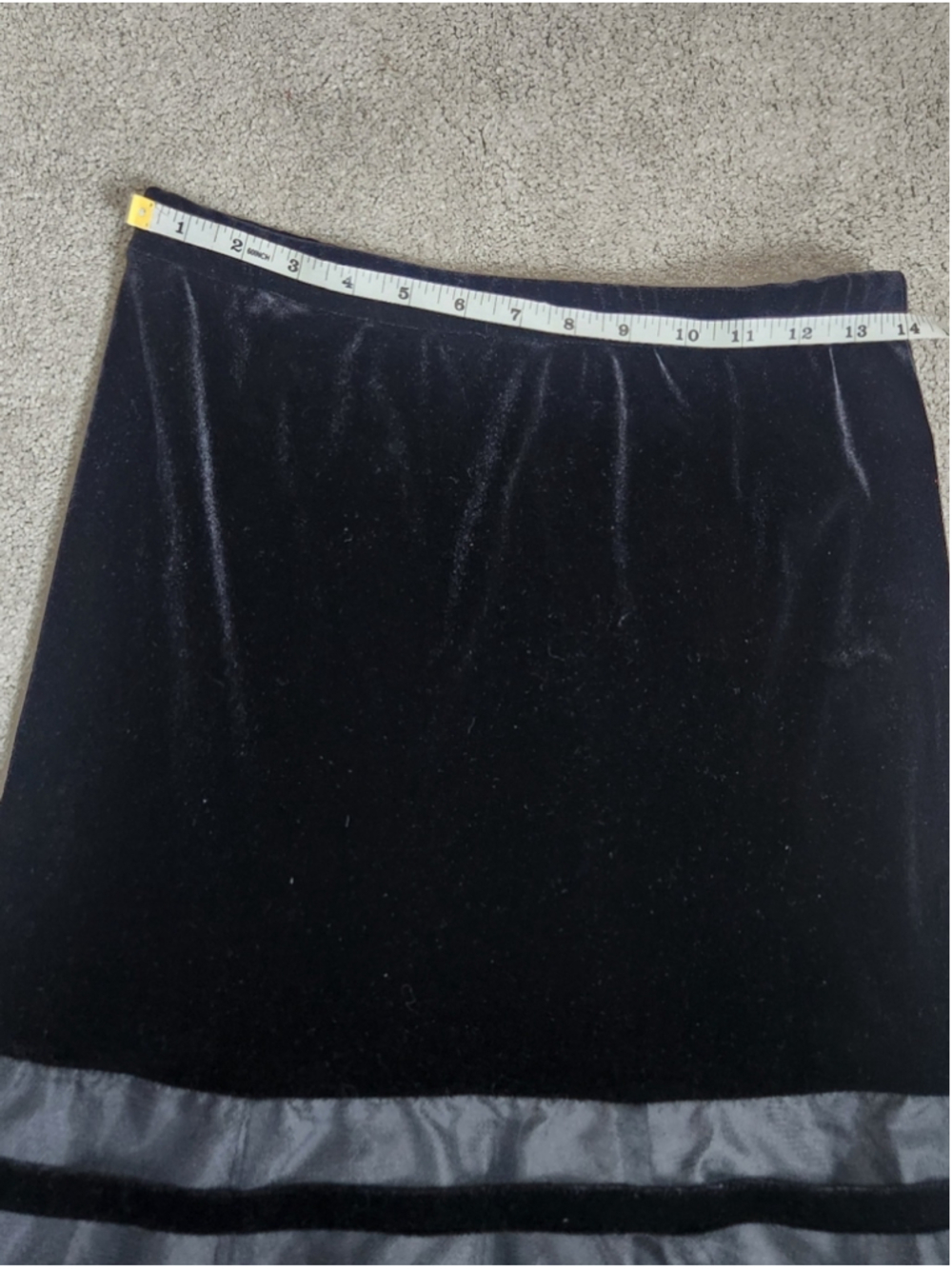 Black Velvet Maxi Skirt Size 10 Fits Large Soft Lace Sheer - Picture 7 of 12